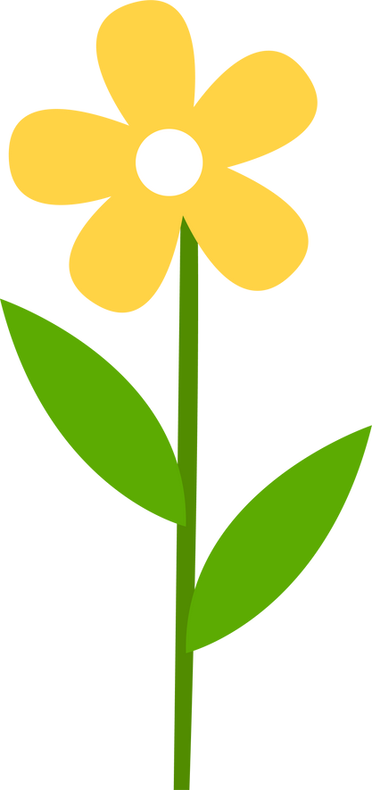 Cute Yellow Flower with Stem